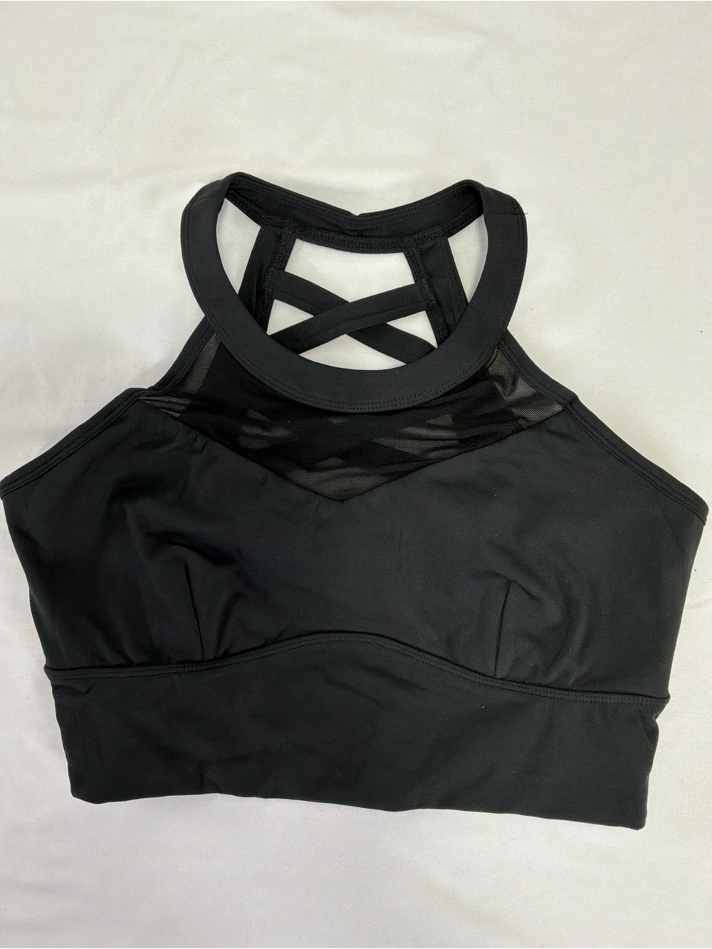 HALARA Black High Neck Crisscross Sports Bralette